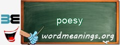 WordMeaning blackboard for poesy